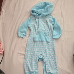 GAP Light Blue Striped Kids Footie